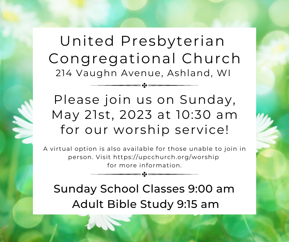 Worship With Us! - United Presbyterian Congregational Church